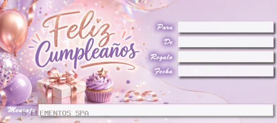 Feliz cumpleaños morado - frente