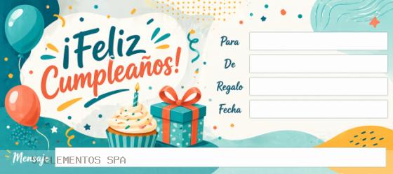 Feliz cumpleaños colorido - frente