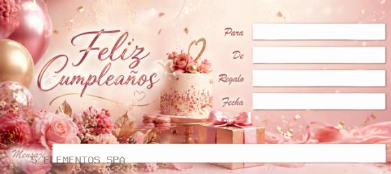 Feliz cumpleaños rosado - frente