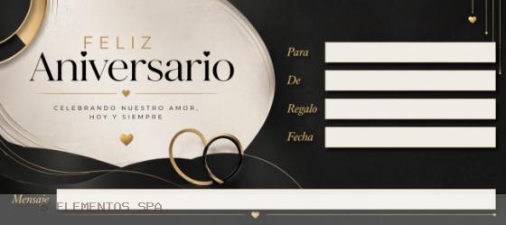Aniversario elegante - frente