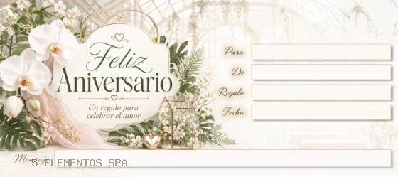 Aniversario flores - frente