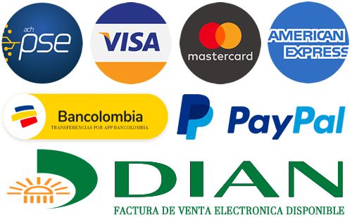 forms of payment visa, mastercard, amex, paypal and PSE